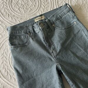 Women's Striped Blue Jeans